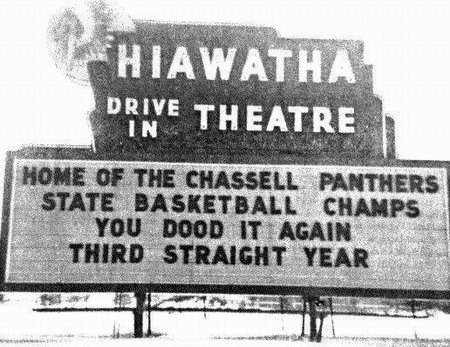 Hiawatha Drive-In Theatre - Marquee From Andrew Wilson (newer photo)